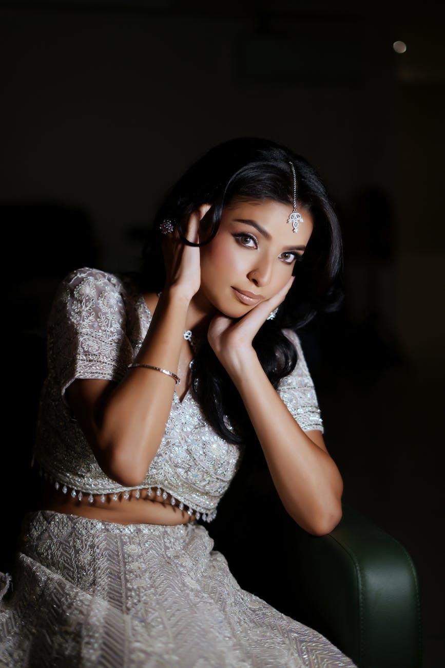 elegant indian woman in traditional attire