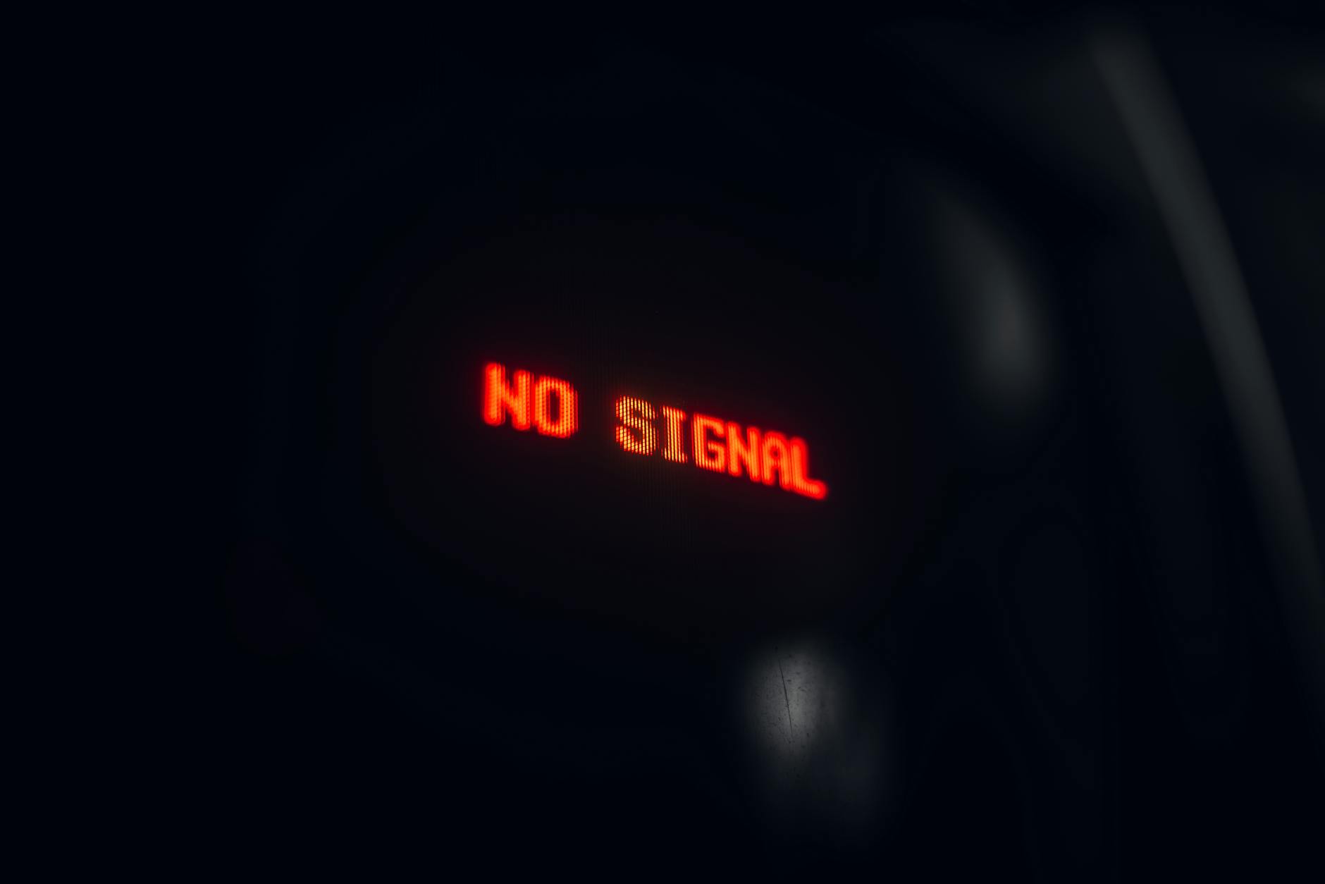 electronic sign no signal