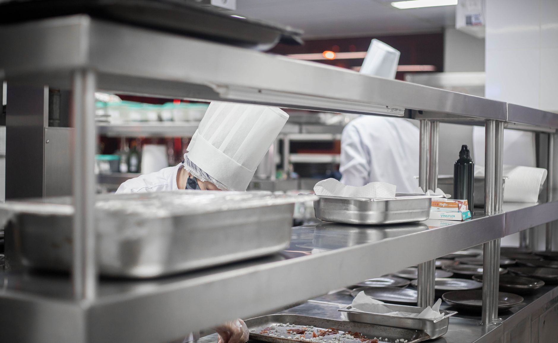 stainless kitchen shelves