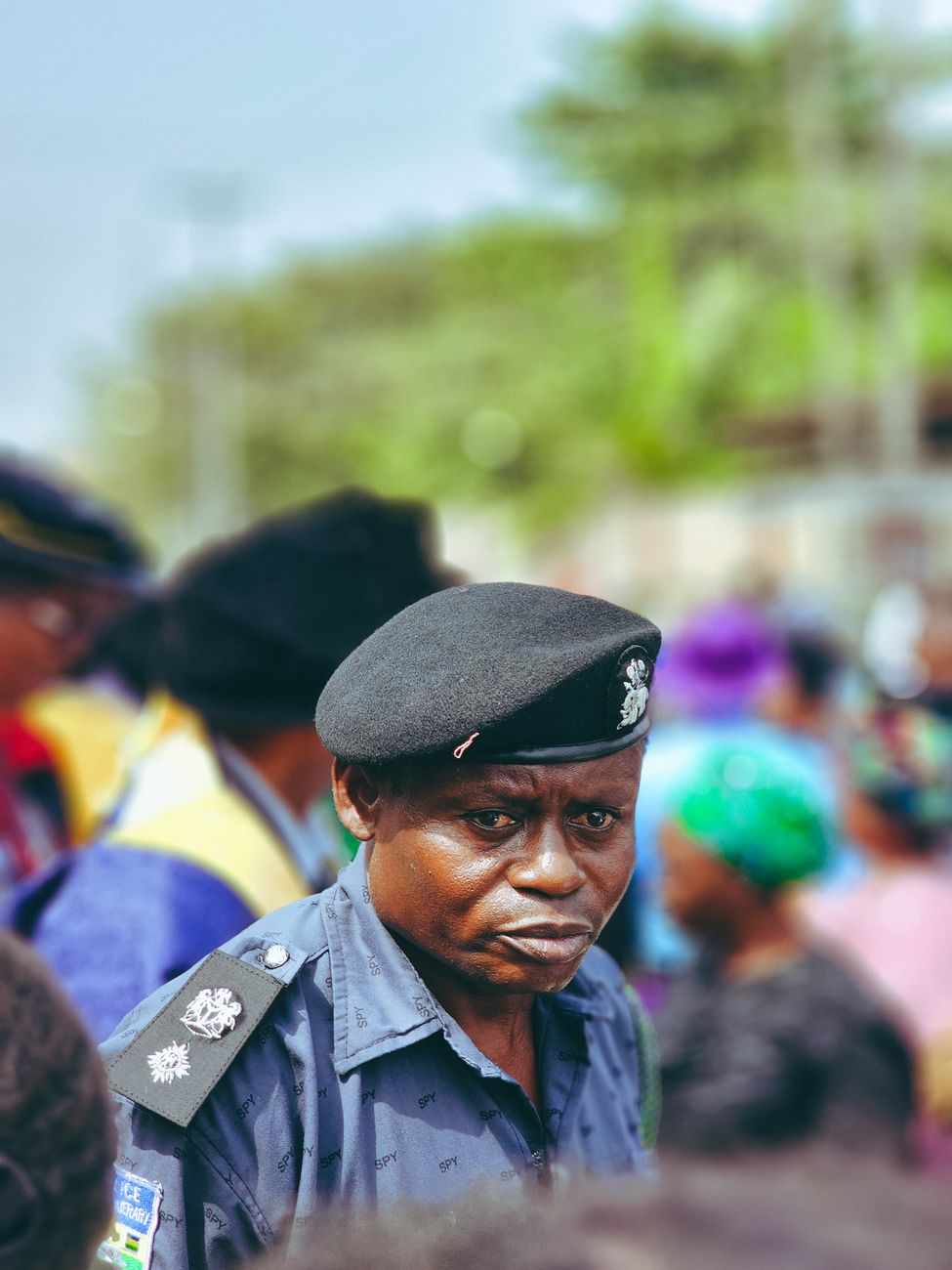police officer in uniform at outdoor event