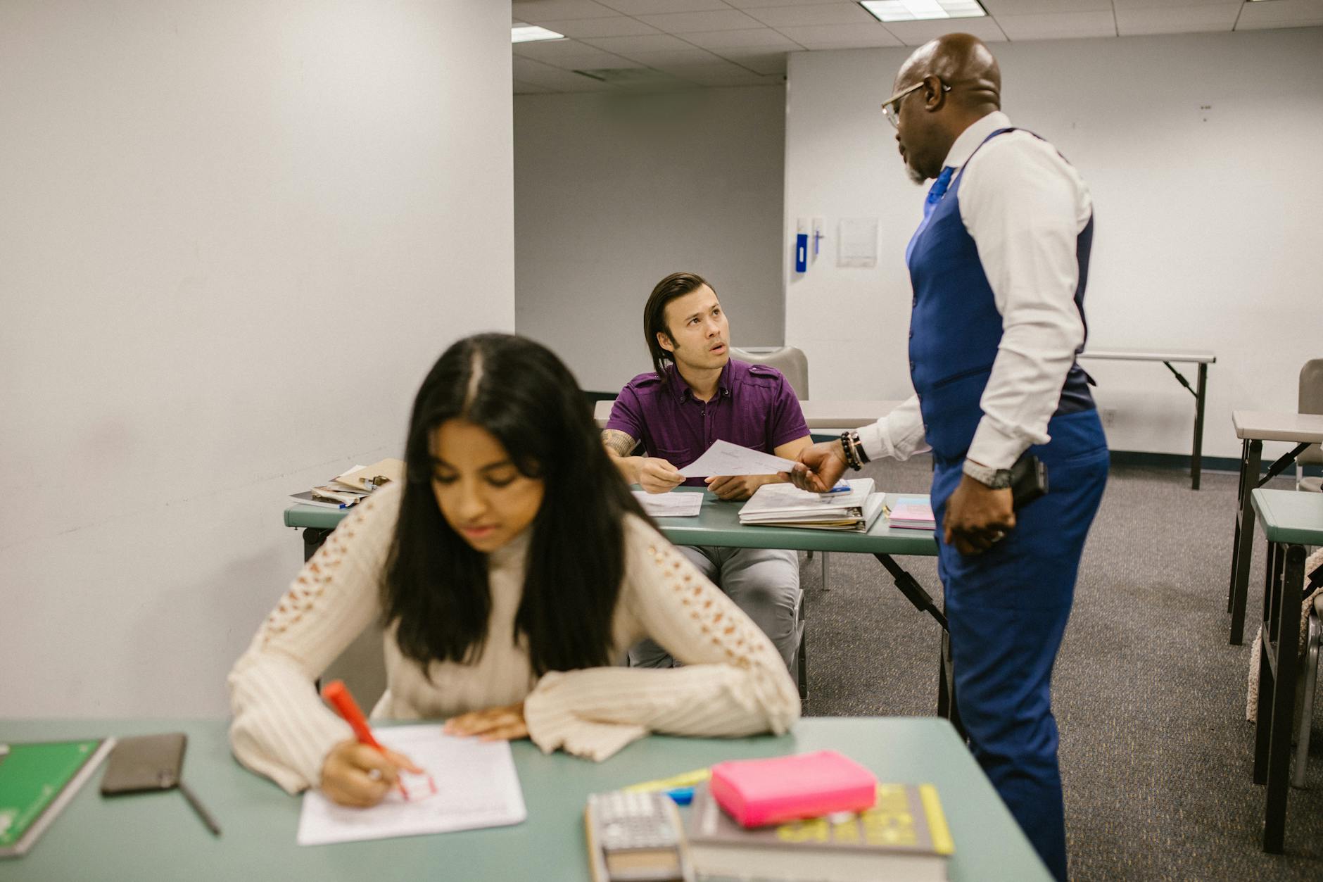 teacher caught his student cheating during an exam
