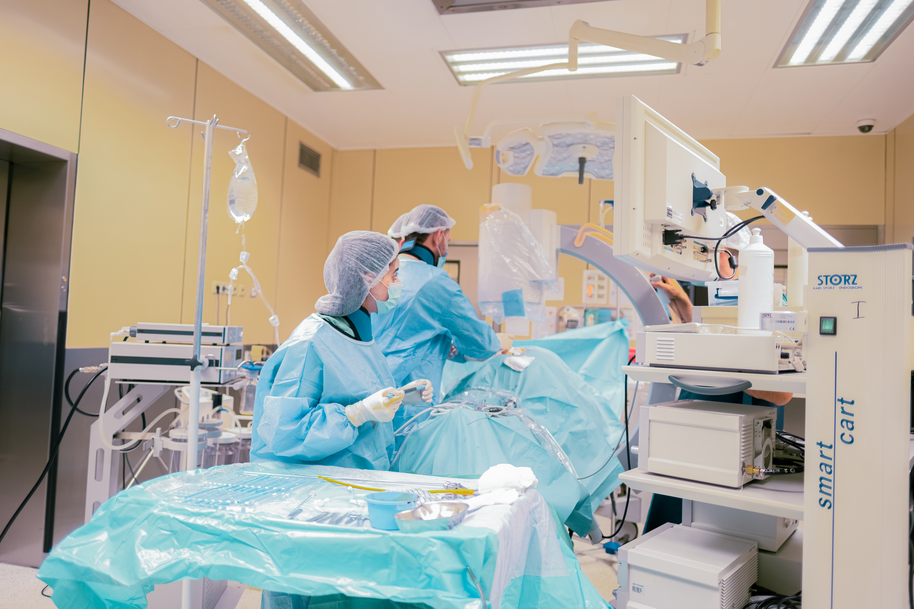 surgeons in an operating room