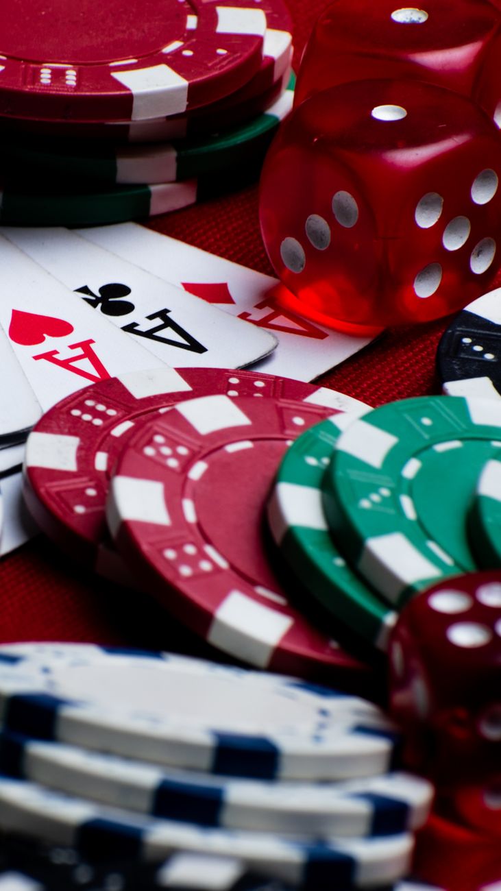 vibrant casino chips and cards setup