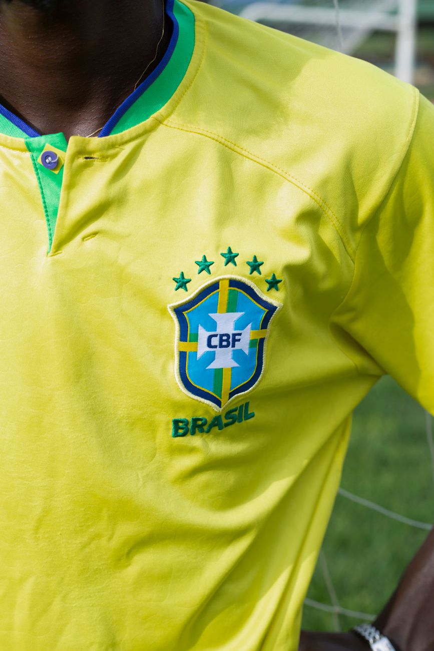 brazil soccer jersey with cbf emblem
